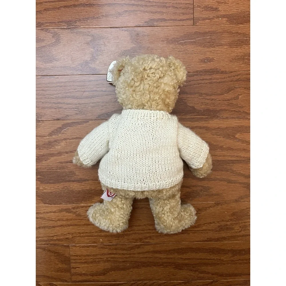 Vintage 1992 TY Baby Curly Plush‎ Bear USA Olympic Sweater Incl. Ear Tag VGC